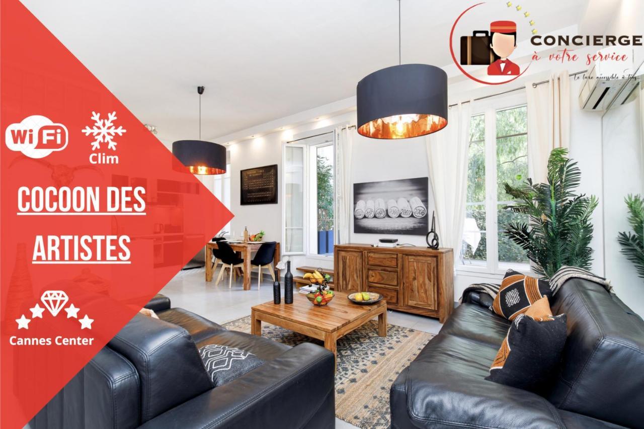 Le Cocon Des Artistes - Coeur De Cannes - Spacieux - Terrasse - Clim Екстериор снимка